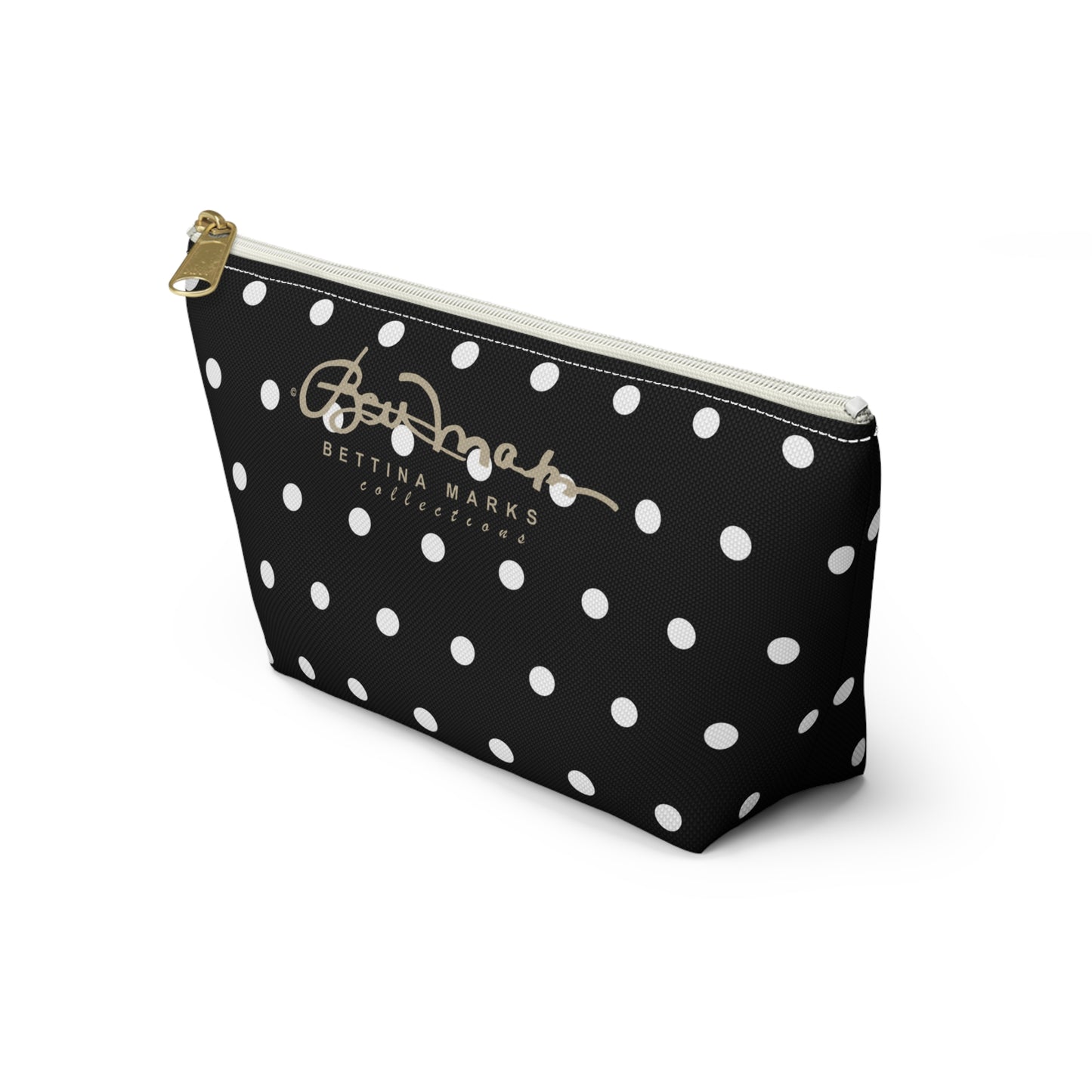Midnight Polka Dot Accessory Pouch w T-bottom