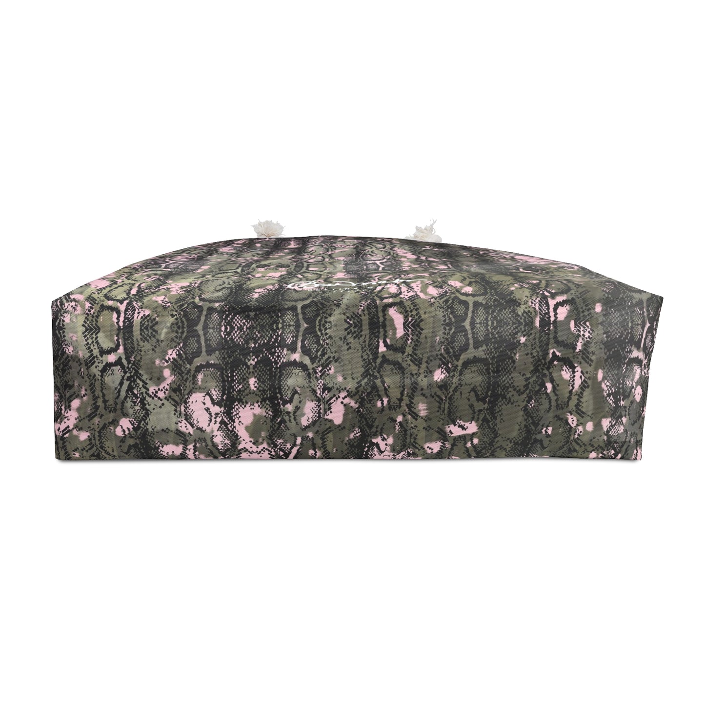 Pink Snake Skin Weekender Bag