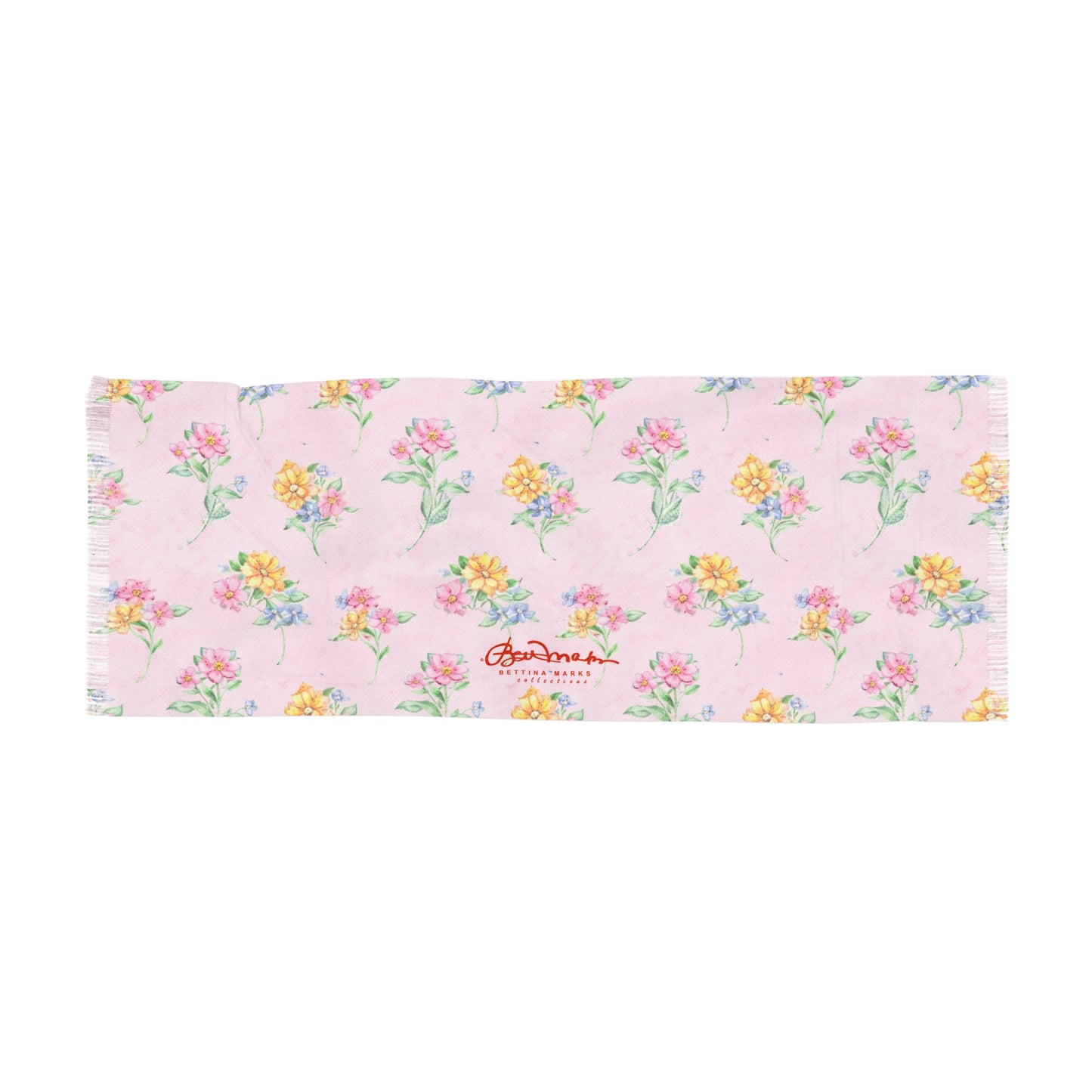 Multi Pink Flower Lightweight Scarf