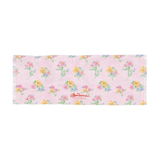Multi Pink Flower Lightweight Scarf