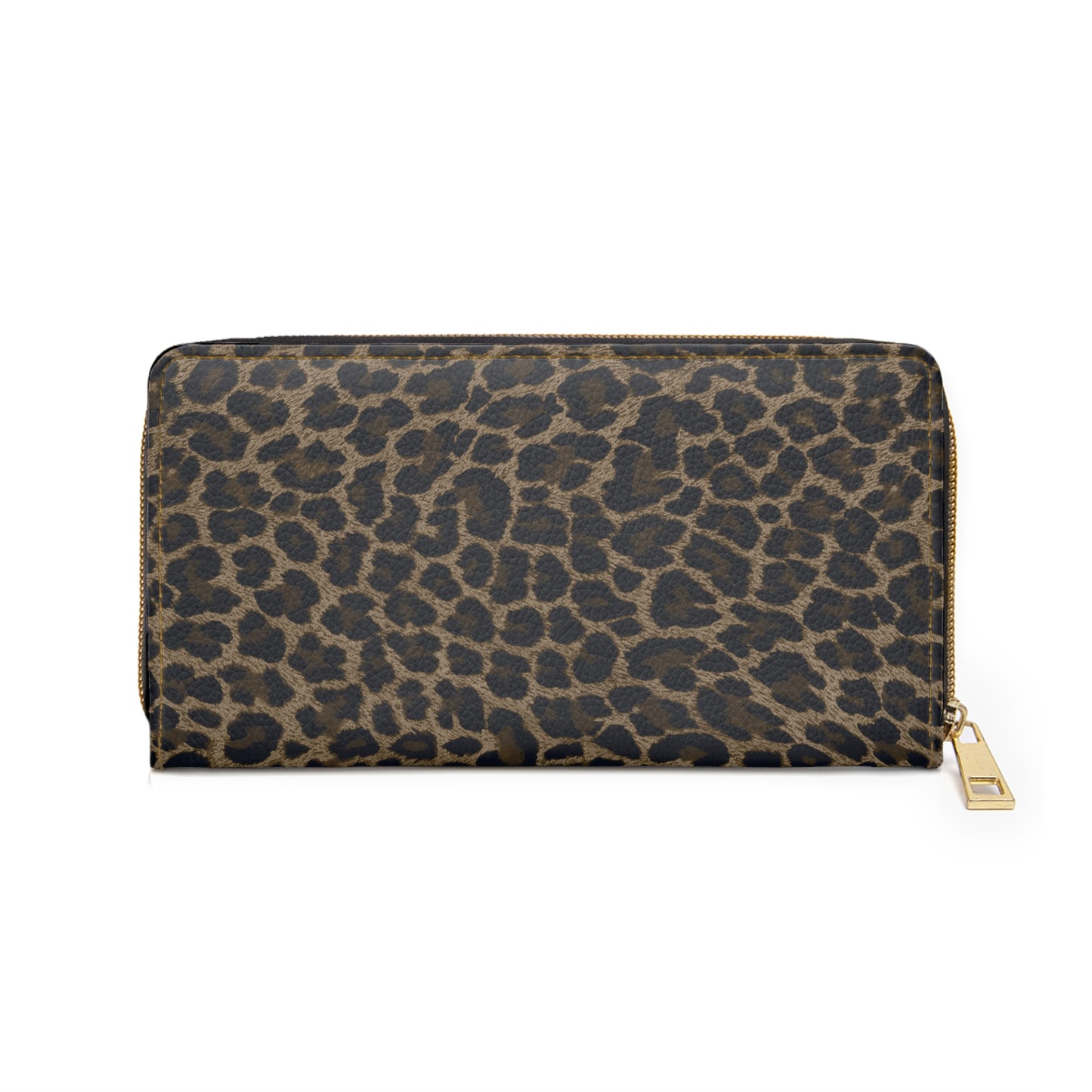 Dark Leopard Zipper Wallet for Women - Chic and Functional Clutch