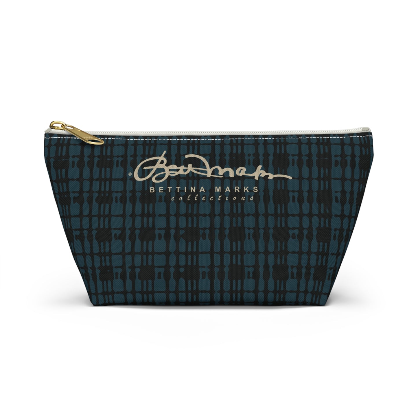 Twilight Teal Plaid Accessory Pouch w T-bottom