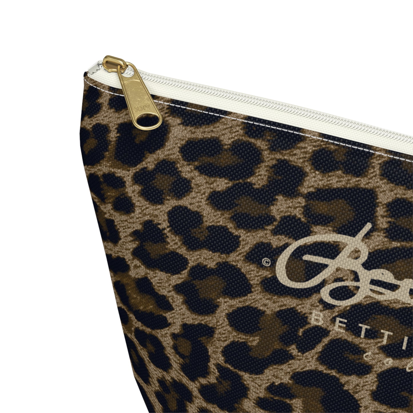 Dark Leopard Accessory Pouch w T-bottom