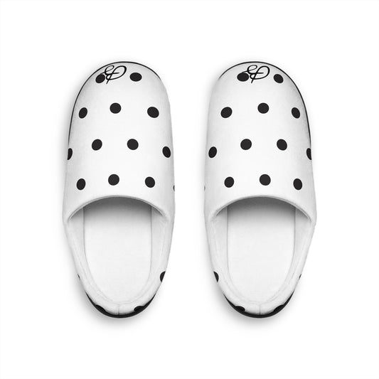 Poppy Seed Polka Dot Men's Indoor Slippers
