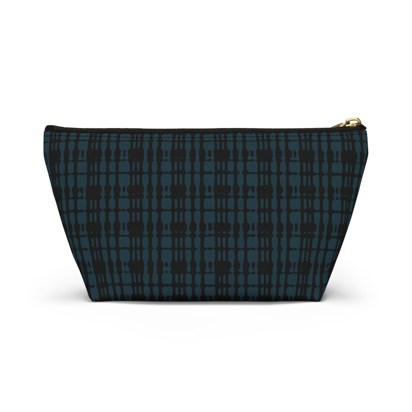 Twilight Teal Plaid Accessory Pouch w T-bottom