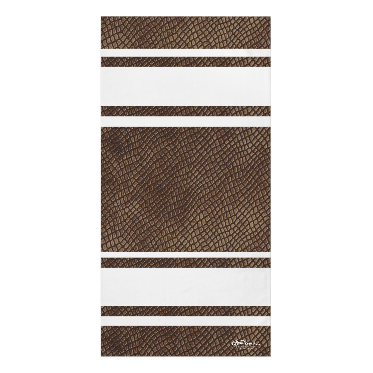 Mocha Crocodile Bath Towel