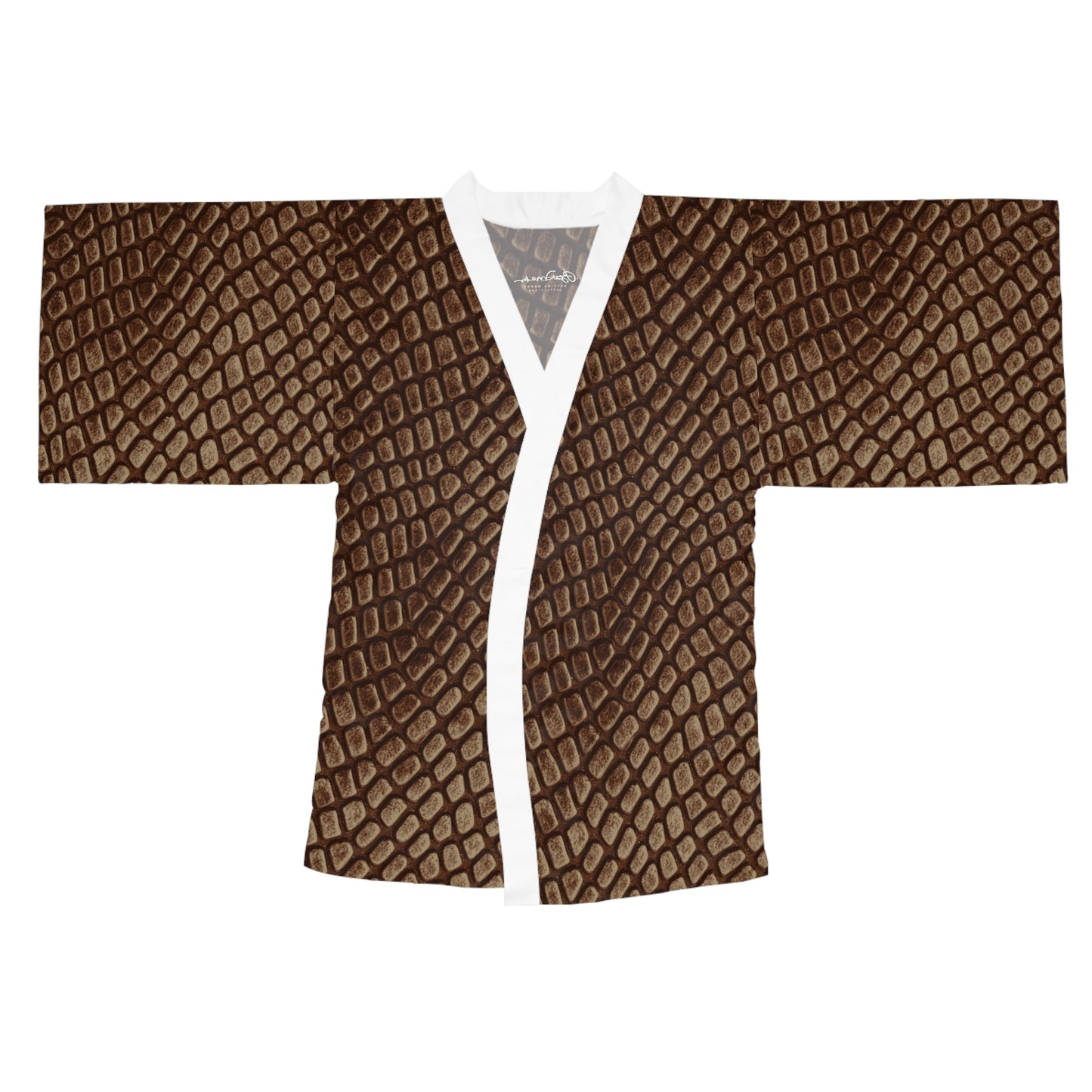 Mocha Crocodile Kimono Robe