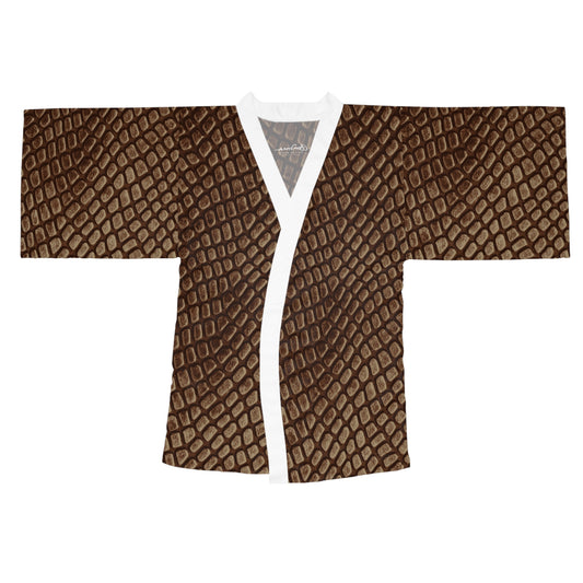 Mocha Crocodile Kimono Robe