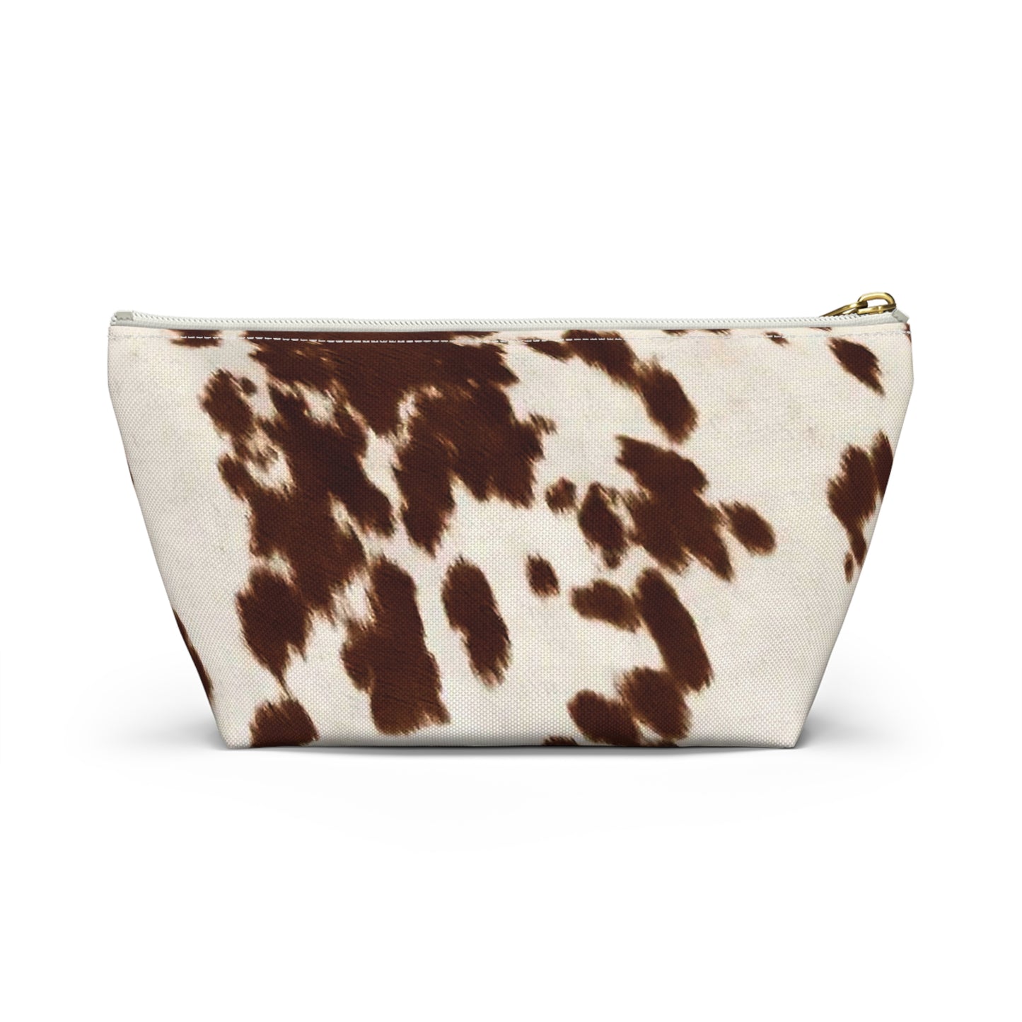 Brown Pony Skin Accessory Pouch w T-bottom