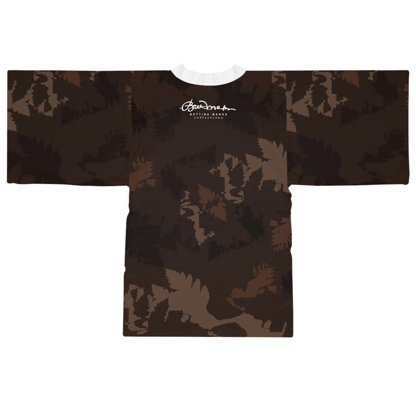Dark Chocolate Abstract Forest Kimono Robe