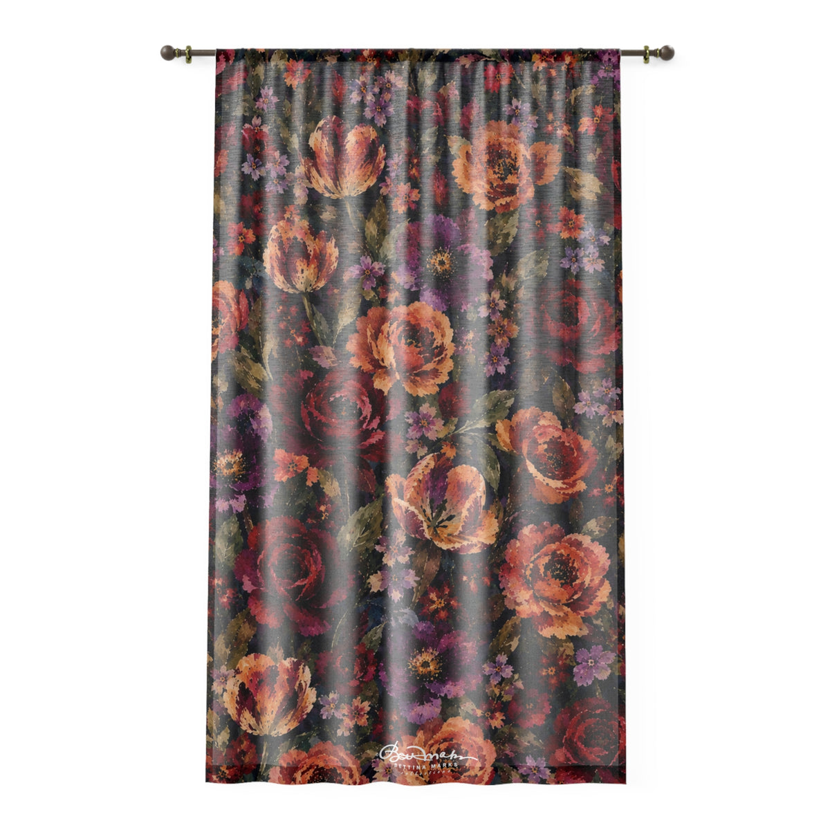 Floral Opulence Window Curtain