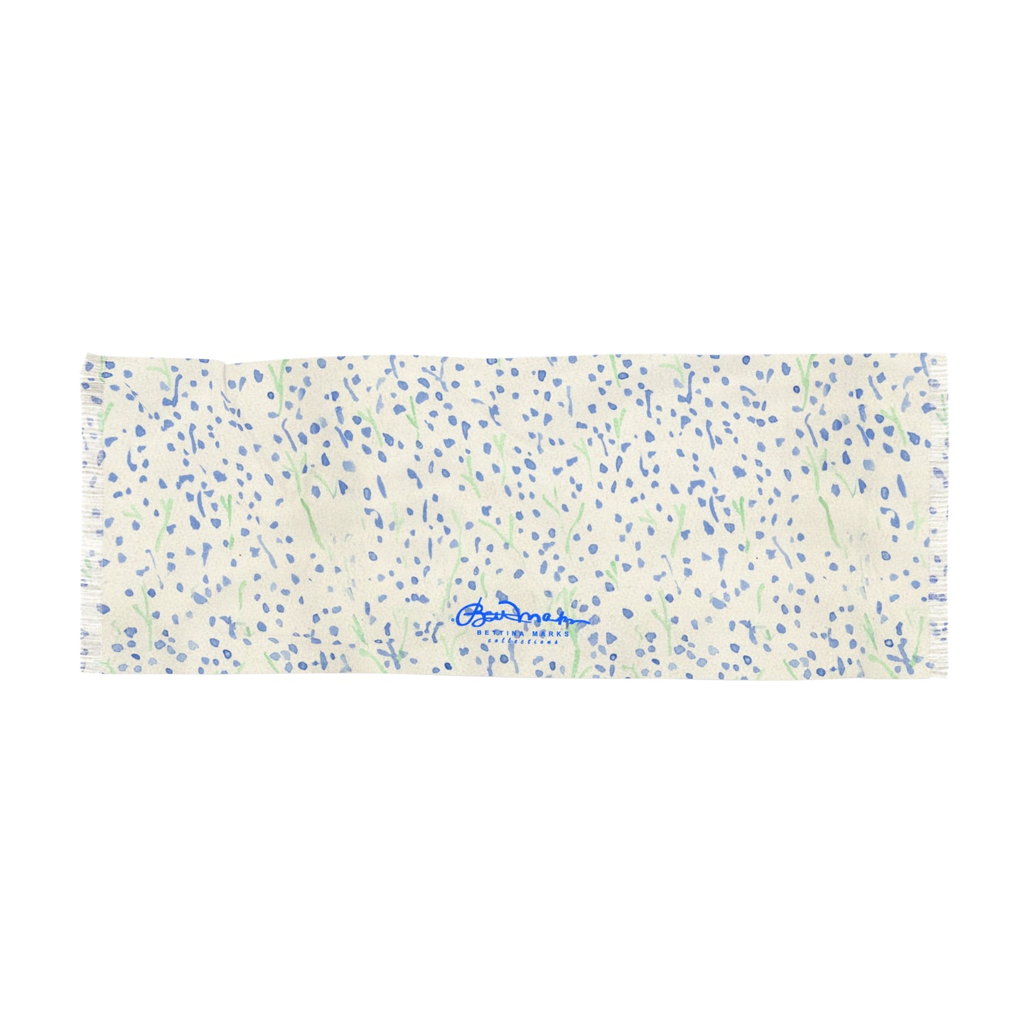 Tiny Blue Watercolor Floral Light Scarf