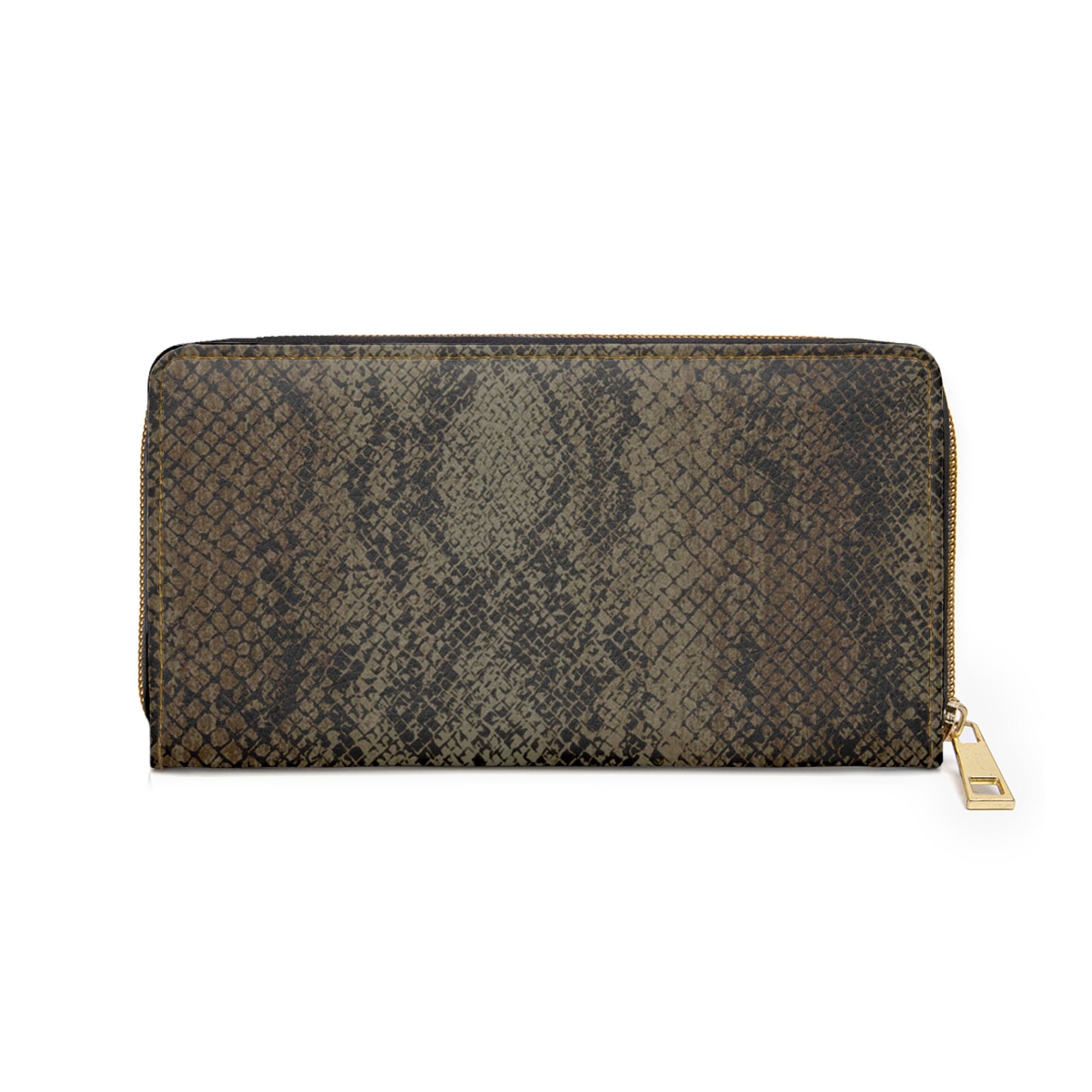 Deep Snake Skin Zipper Wallet for Women - Chic and Functional Clutch