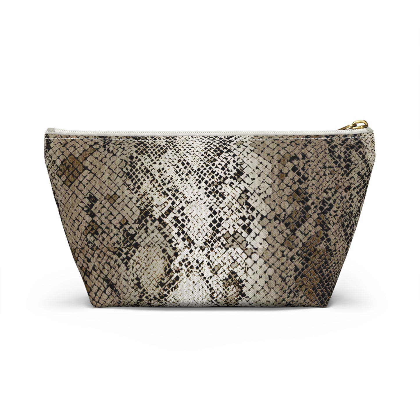 Deep Snake Skin Accessory Pouch w T-bottom