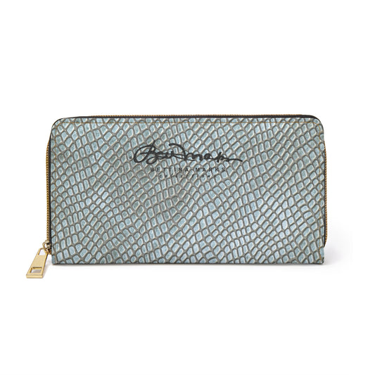 Faded Crocodile Zipper Wallet for Women - Chic and Functional Clutch