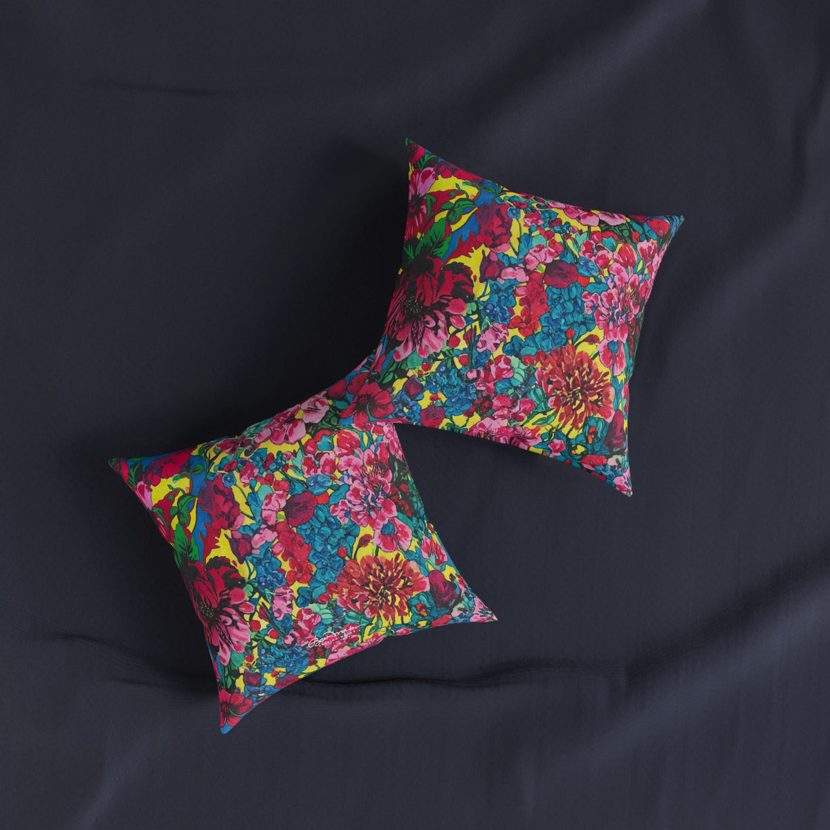Full Bloom Floral Square Pillow