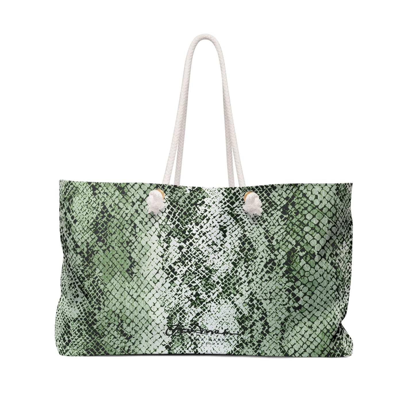 Sage Snake Skin Weekender Bag