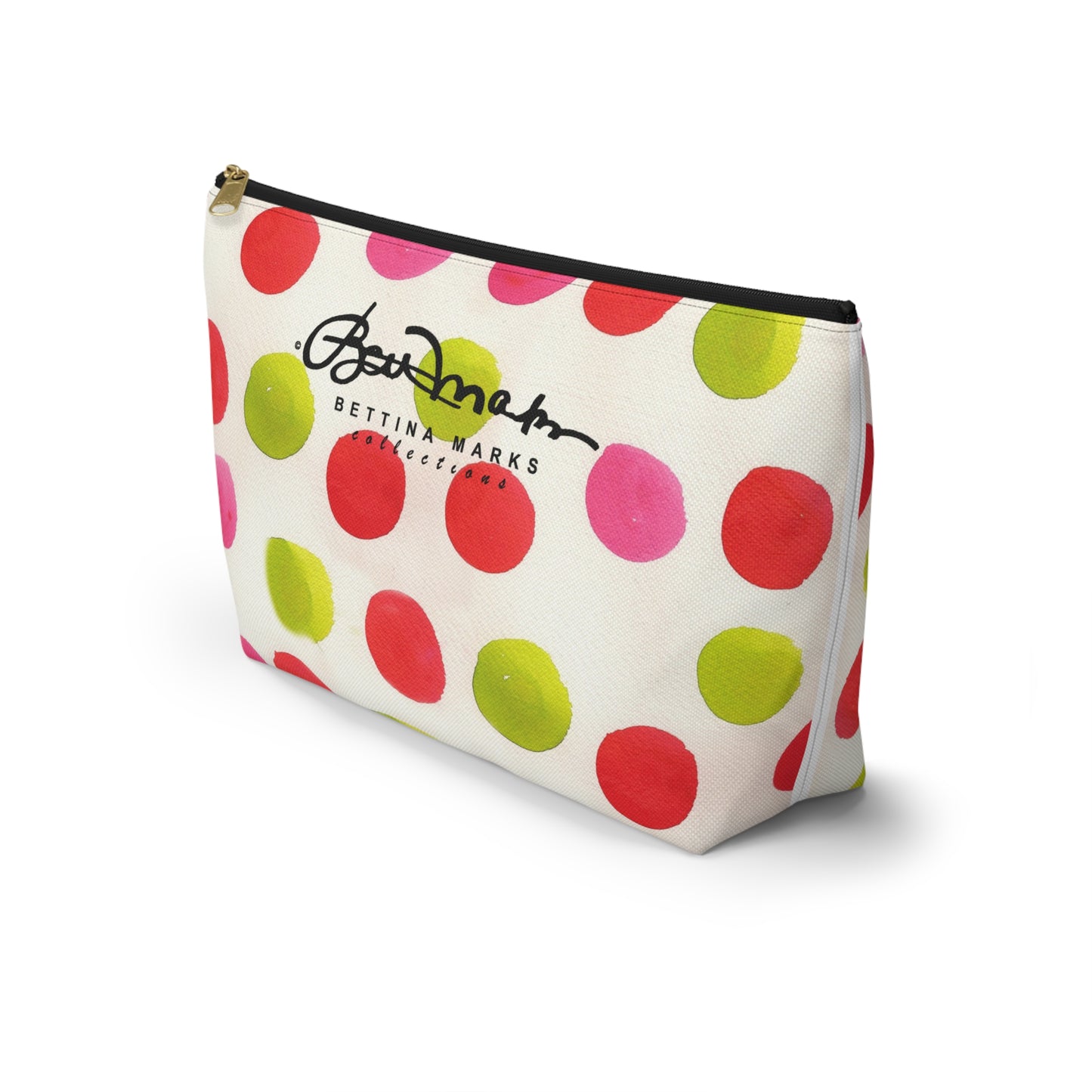 Water Color Polka Dots Accessory Pouch w T-bottom