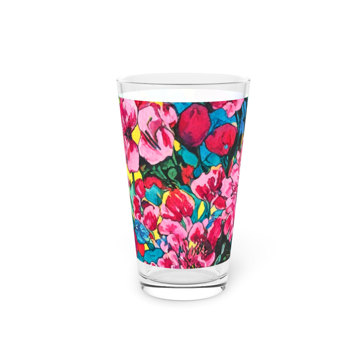 Full Bloom Floral Pint Glass