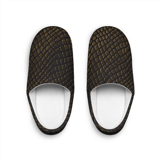 Bronze Crocodile Women's Indoor Slippers