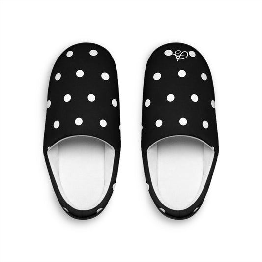 Midnight Polka Dot Women's Indoor Slippers