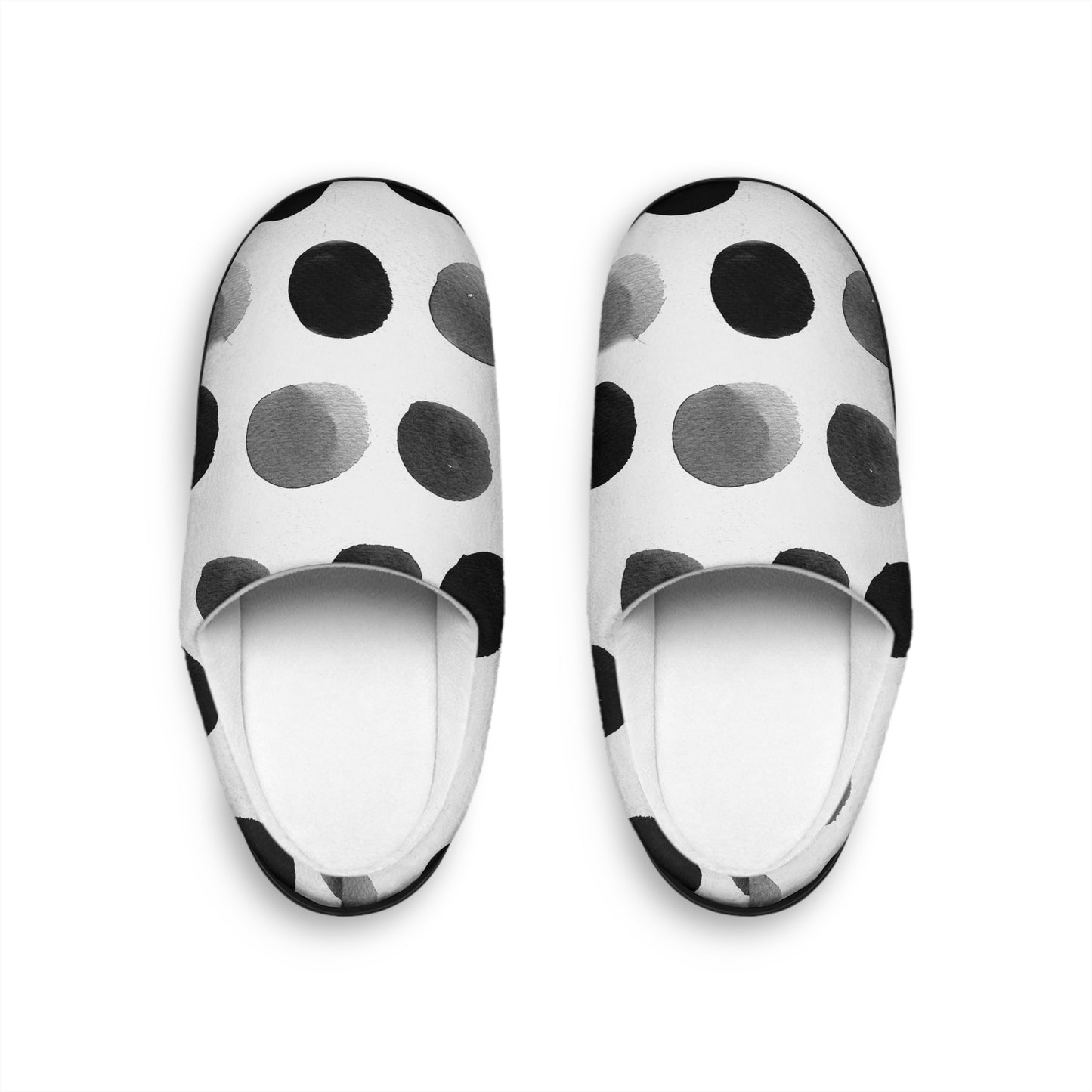 Charcoal Polka Dot Men's Indoor Slippers
