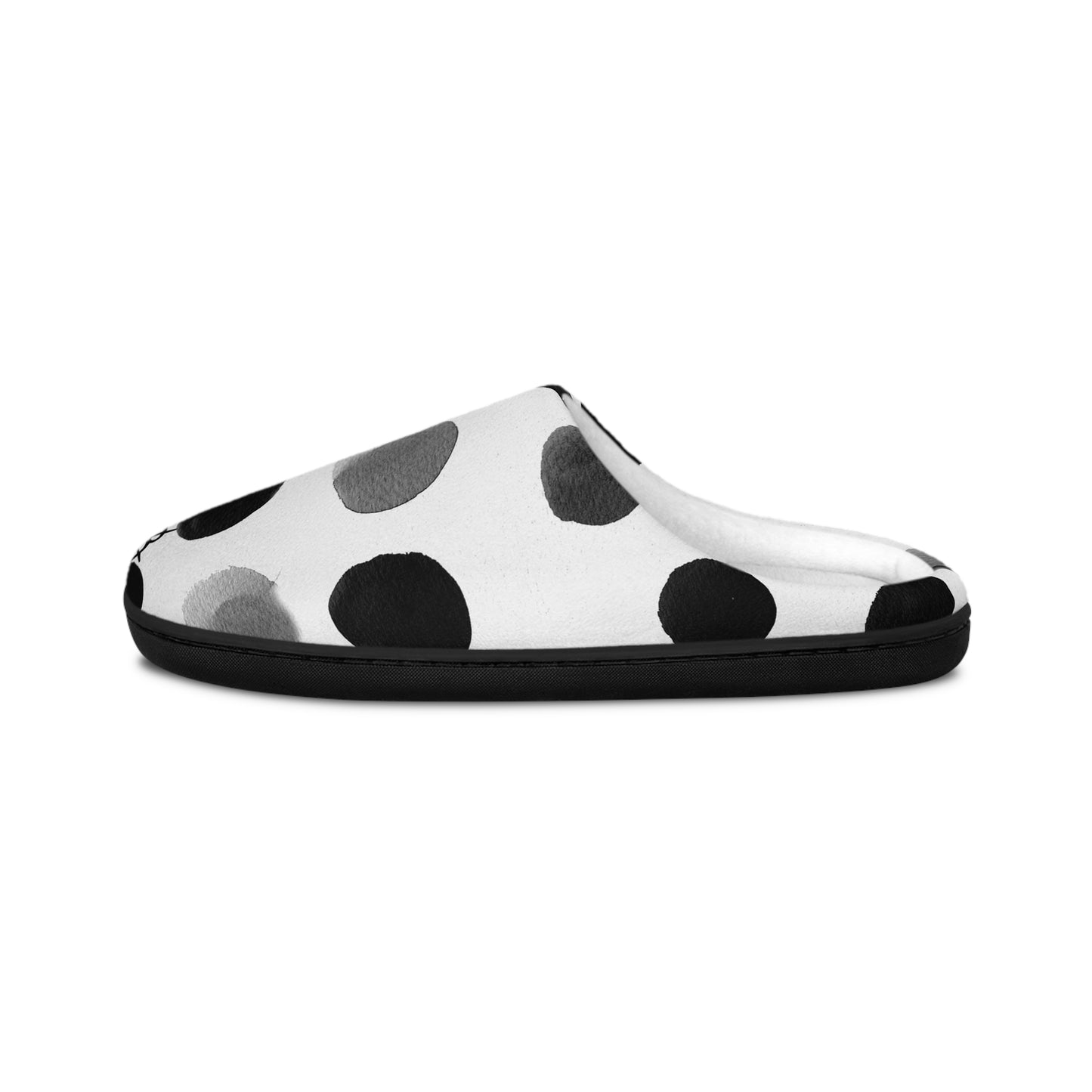 Charcoal Polka Dot Women's Indoor Slippers