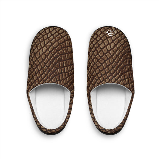 Mocha Crocodile Men's Indoor Slippers
