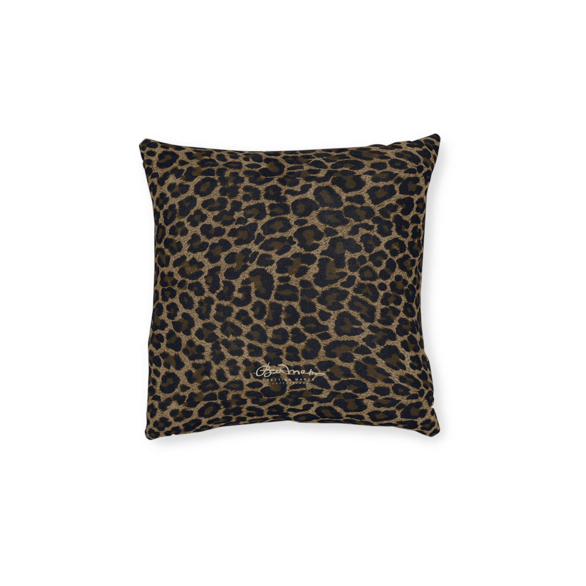 Dark Leopard Square Pillow