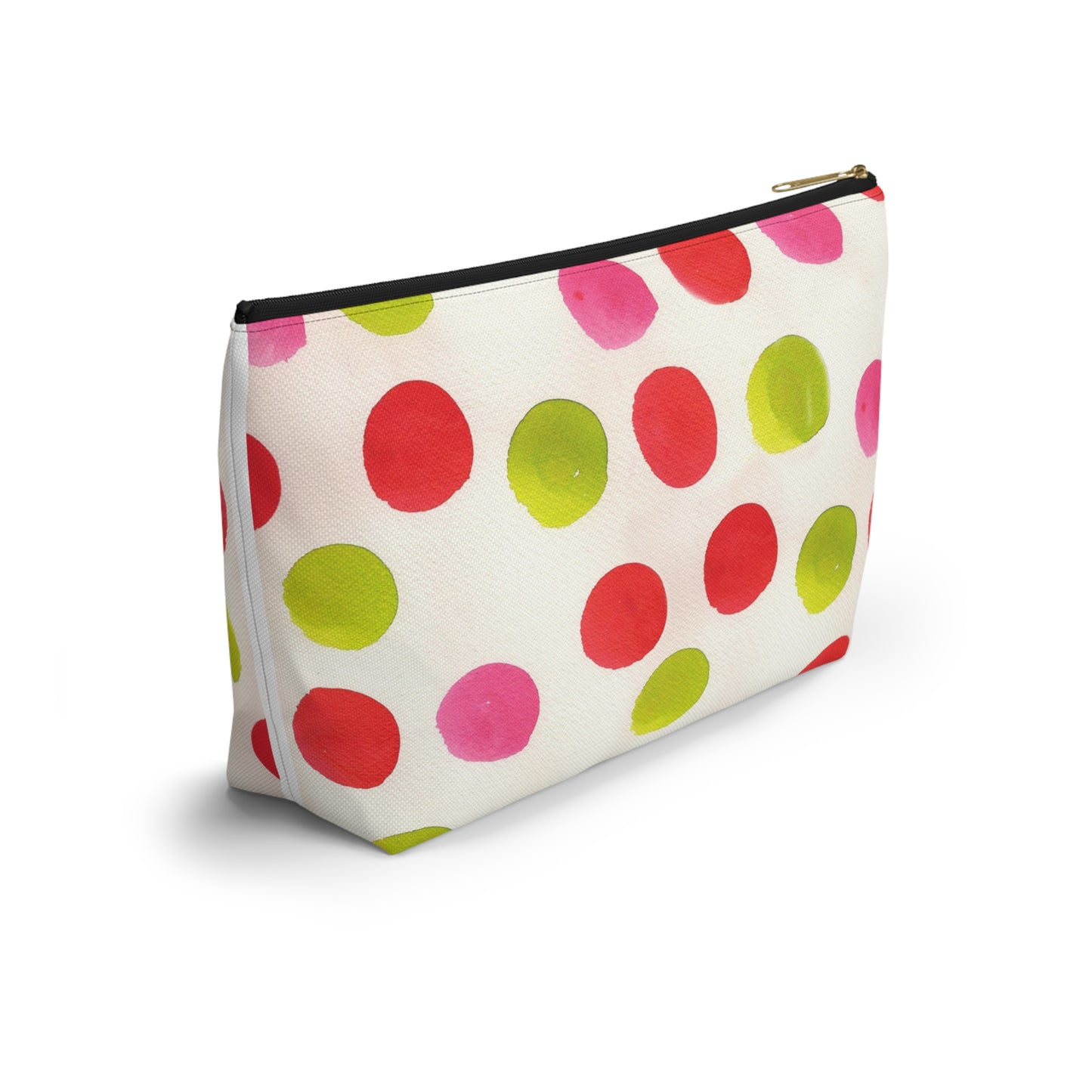 Water Color Polka Dots Accessory Pouch w T-bottom