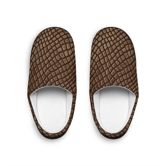 Mocha Crocodile Women's Indoor Slippers