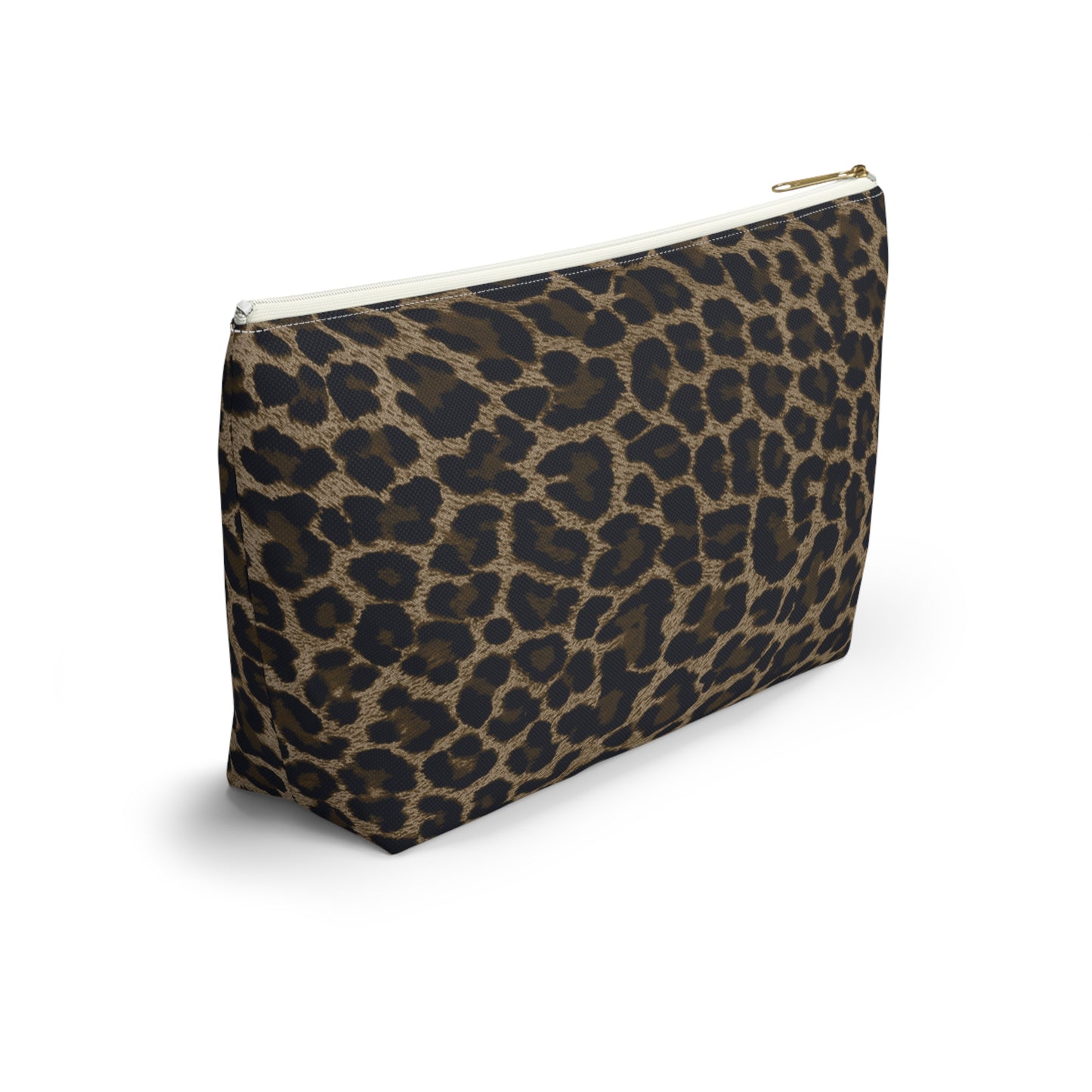 Dark Leopard Accessory Pouch w T-bottom
