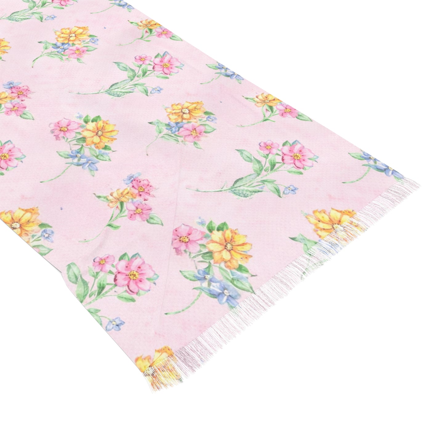 Multi Pink Flower Lightweight Scarf