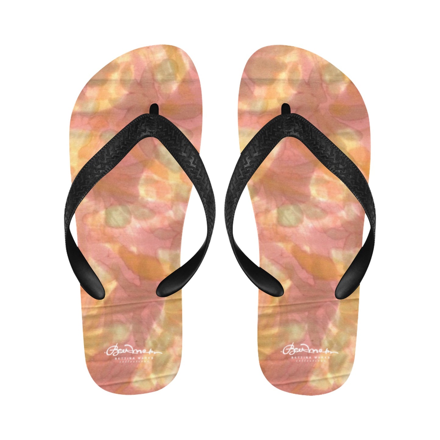 Watercolor Smudge Flip Flops for Men/Women