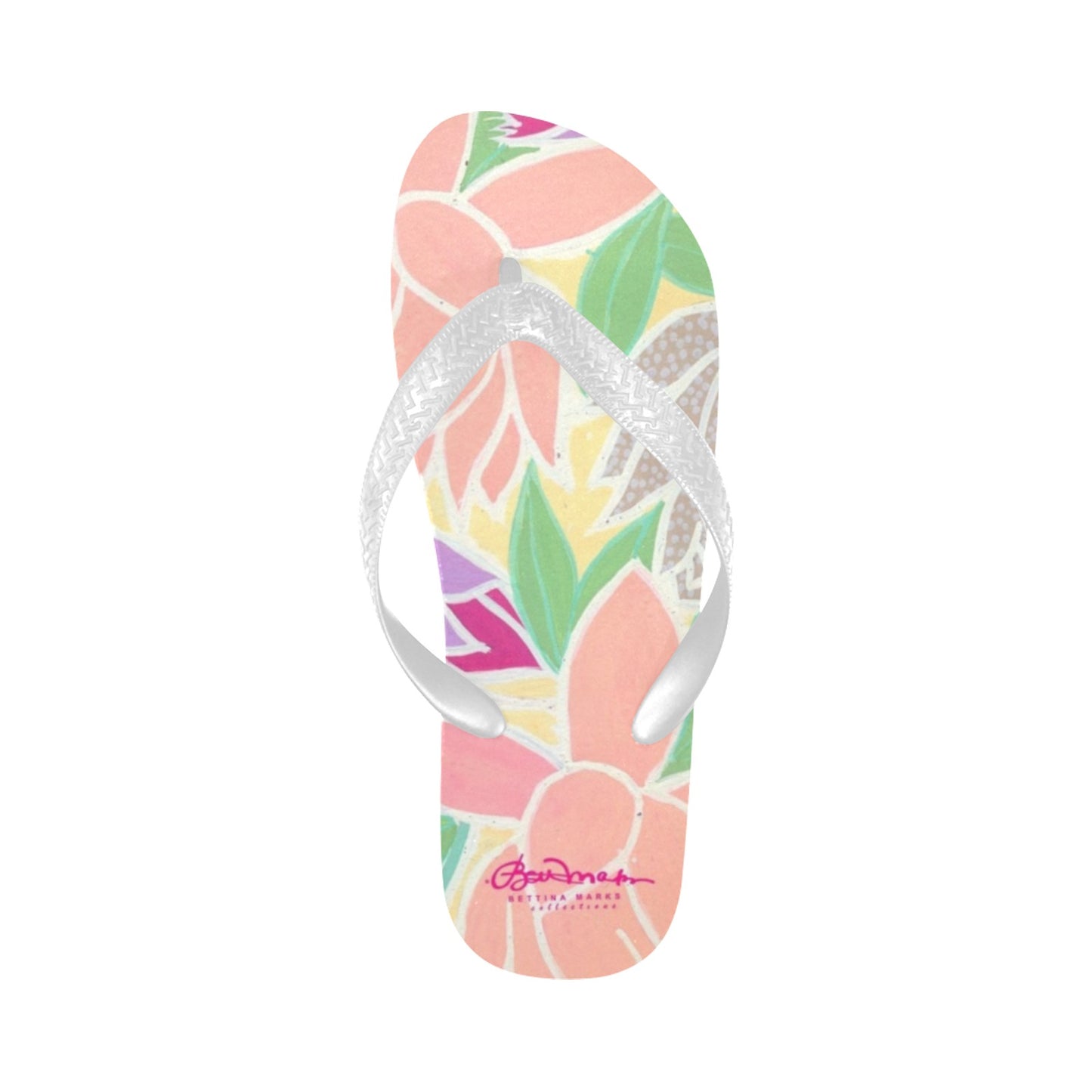 Pastel Tulips & Peonies Flip Flops for Men/Women