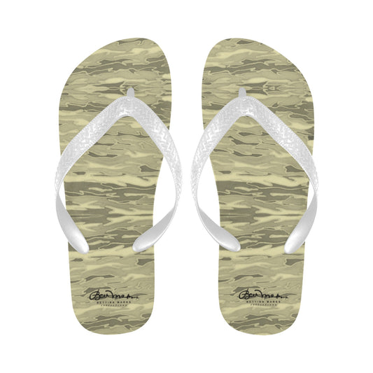 Khaki Lava Camouflage Flip Flops for Men/Women