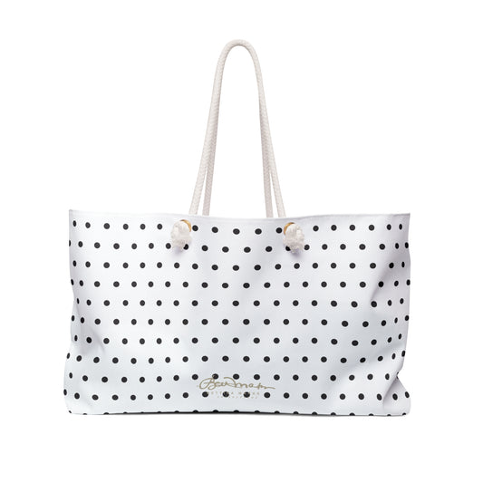 Poppy Seed Polka Dot Weekender Bag
