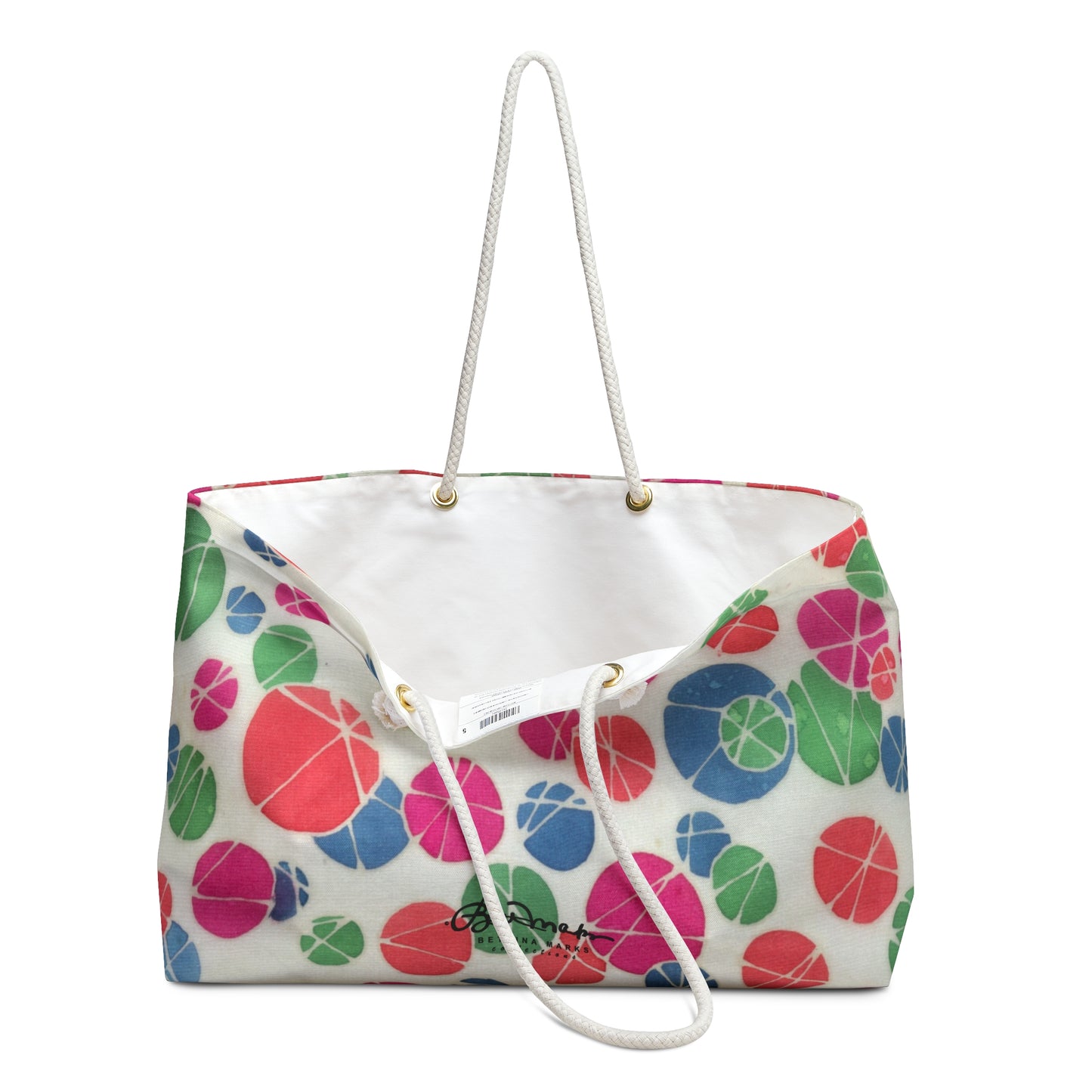 Tossed Medium Pastel Dots On White Weekender Bag