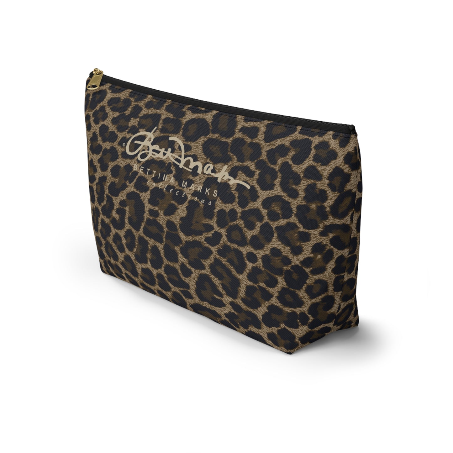 Dark Leopard Accessory Pouch w T-bottom