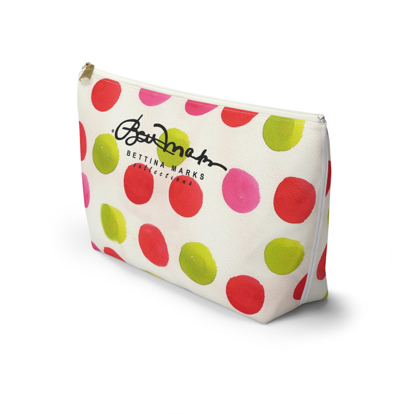 Water Color Polka Dots Accessory Pouch w T-bottom