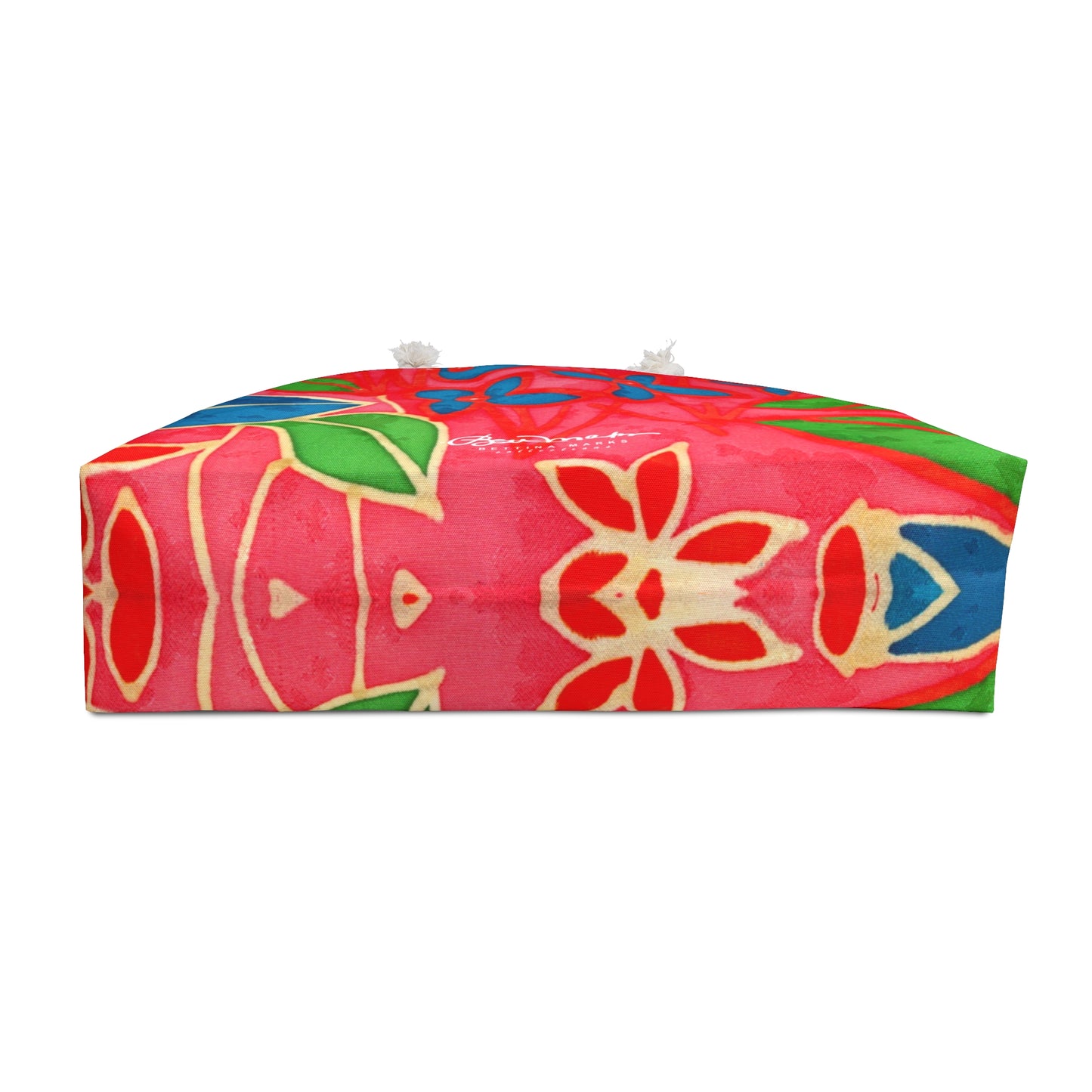 Hand Painted Tropical Leaves Weekender Bag