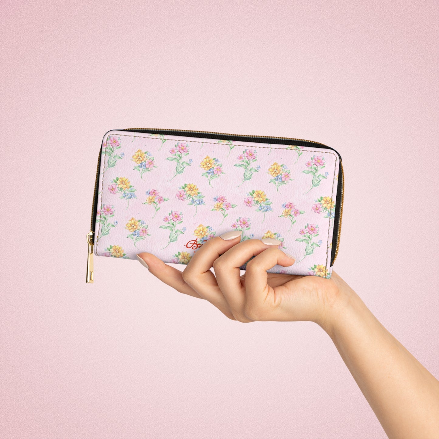 Multicolor Floral Zip Wallet