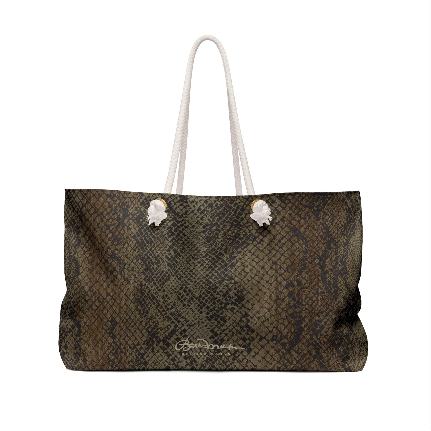 Deep Snake Skin Weekender Bag