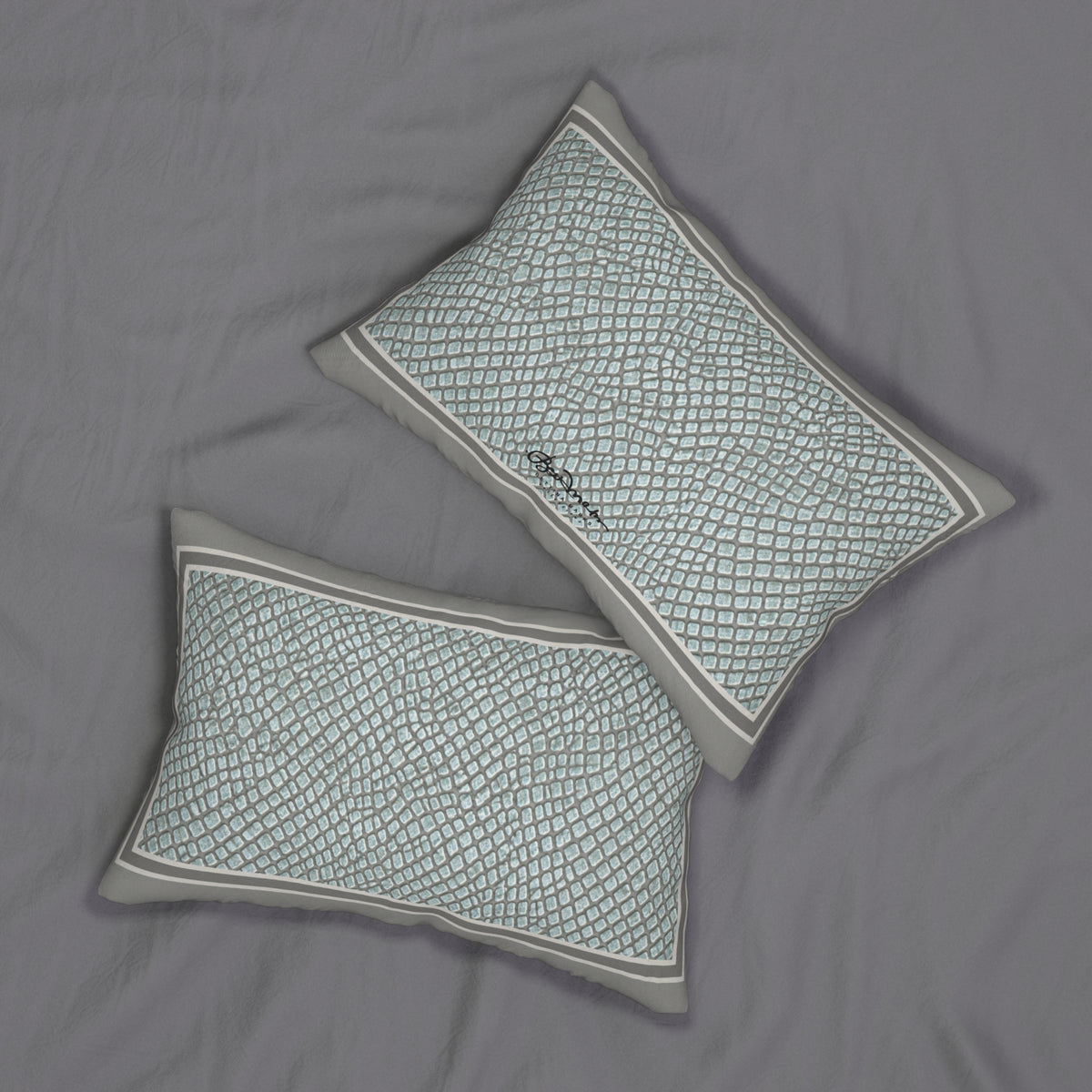 Faded Crocodile Lumbar Pillow