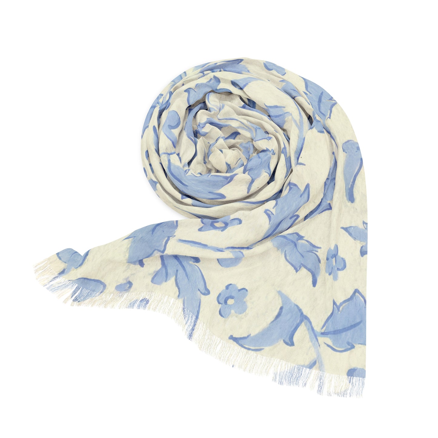 Chinoise Blue Florals Light Scarf