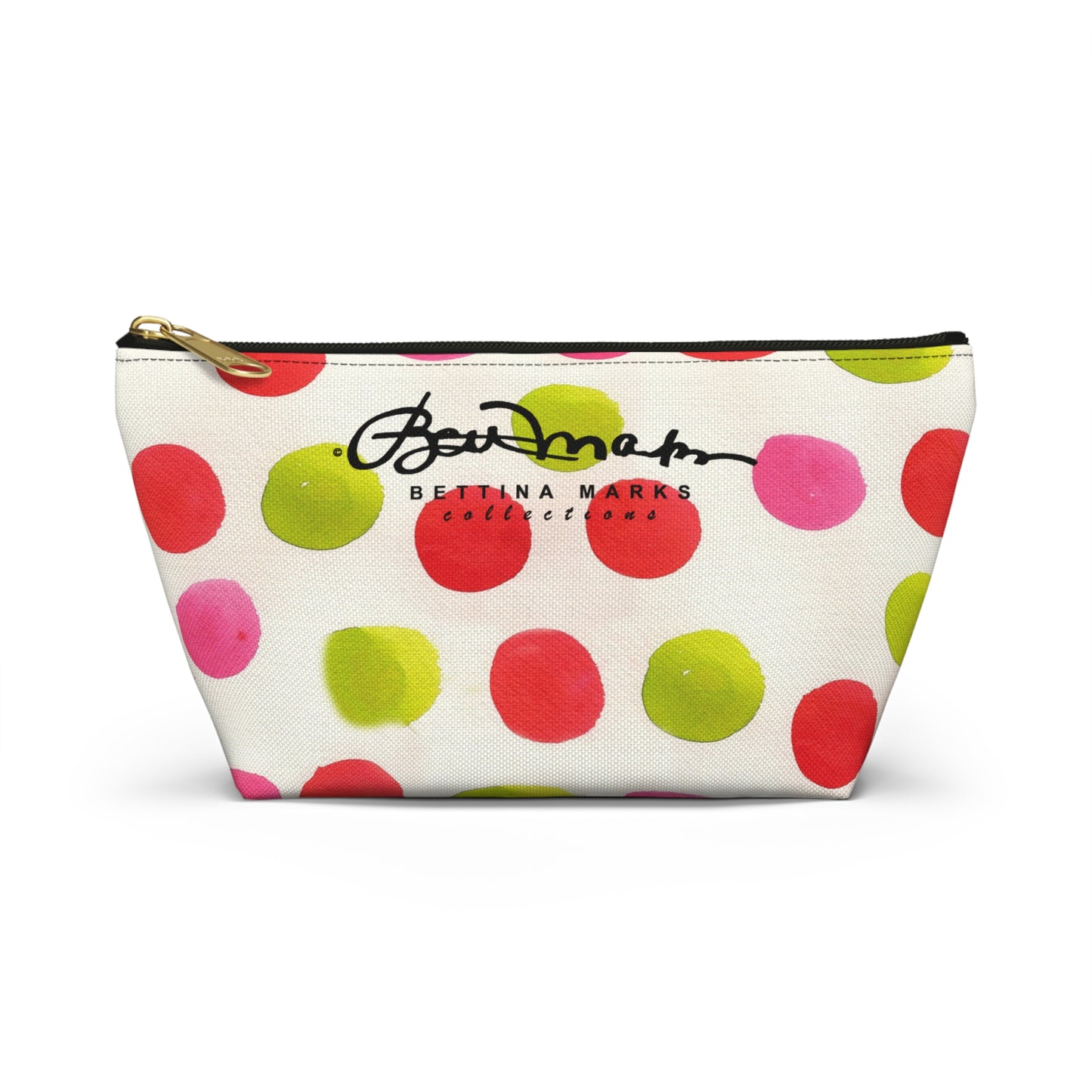 Water Color Polka Dots Accessory Pouch w T-bottom