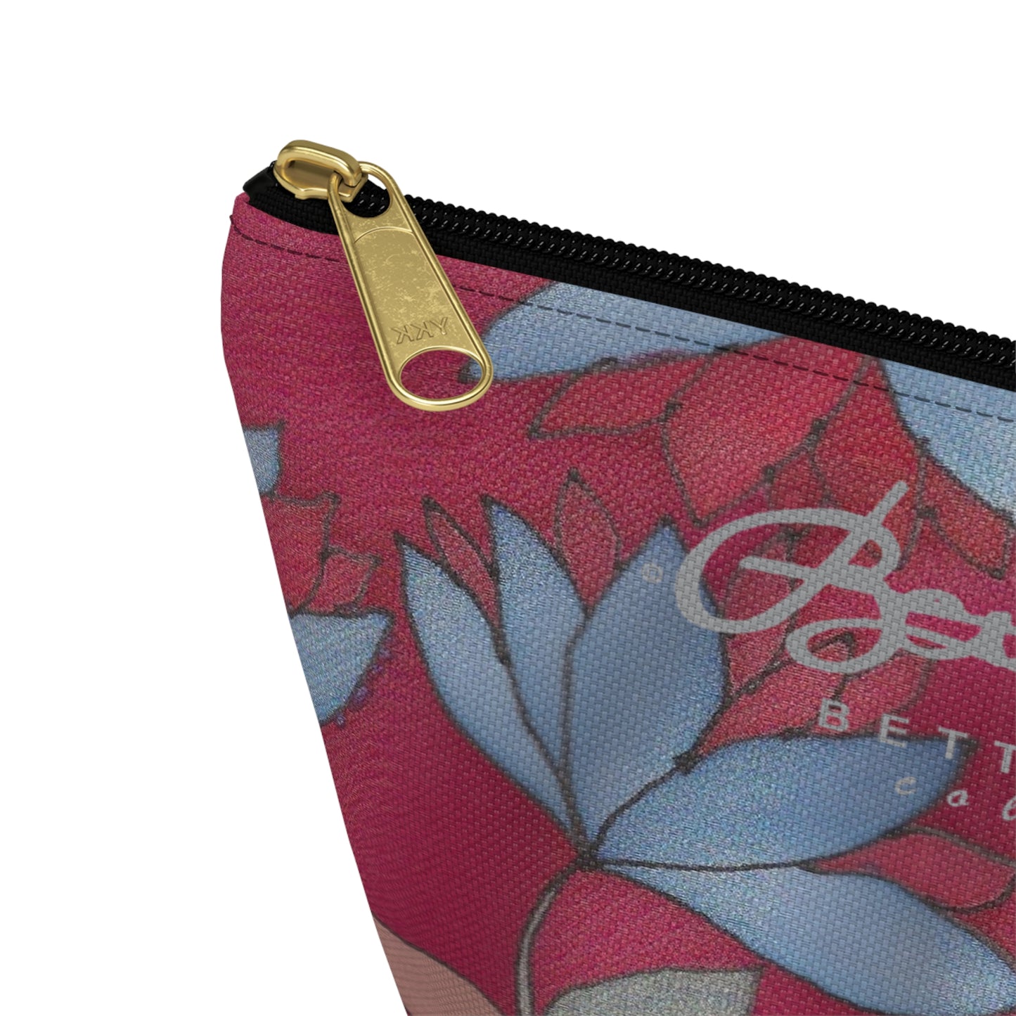 Lotus Flowers On Pink Accessory Pouch w T-bottom