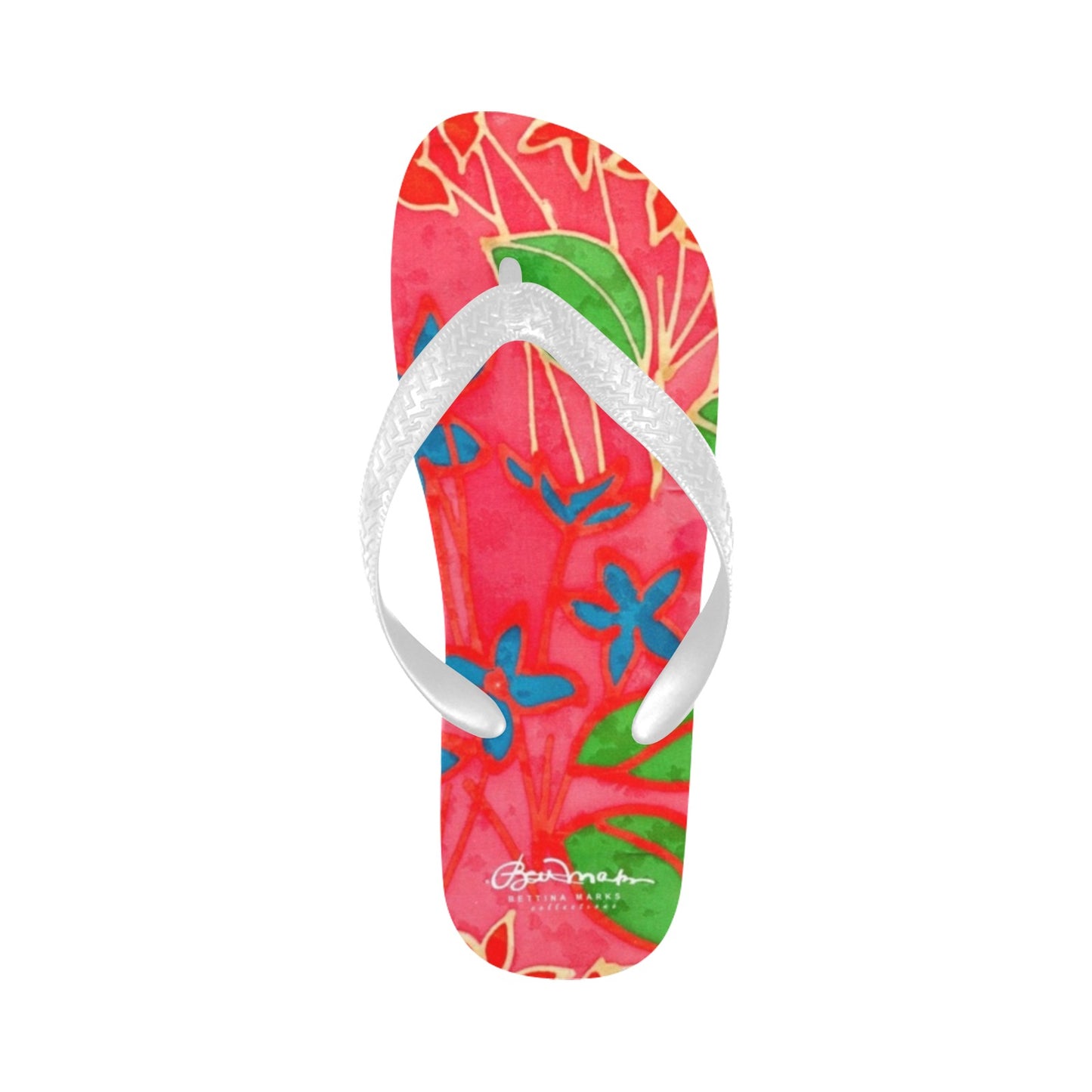 Hand Painted Tropical Leaves Flip Flops for Men/Women