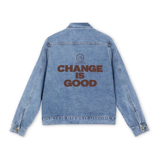 Dark Chocolate "Change Is Good" Embroidered Statement Jacket