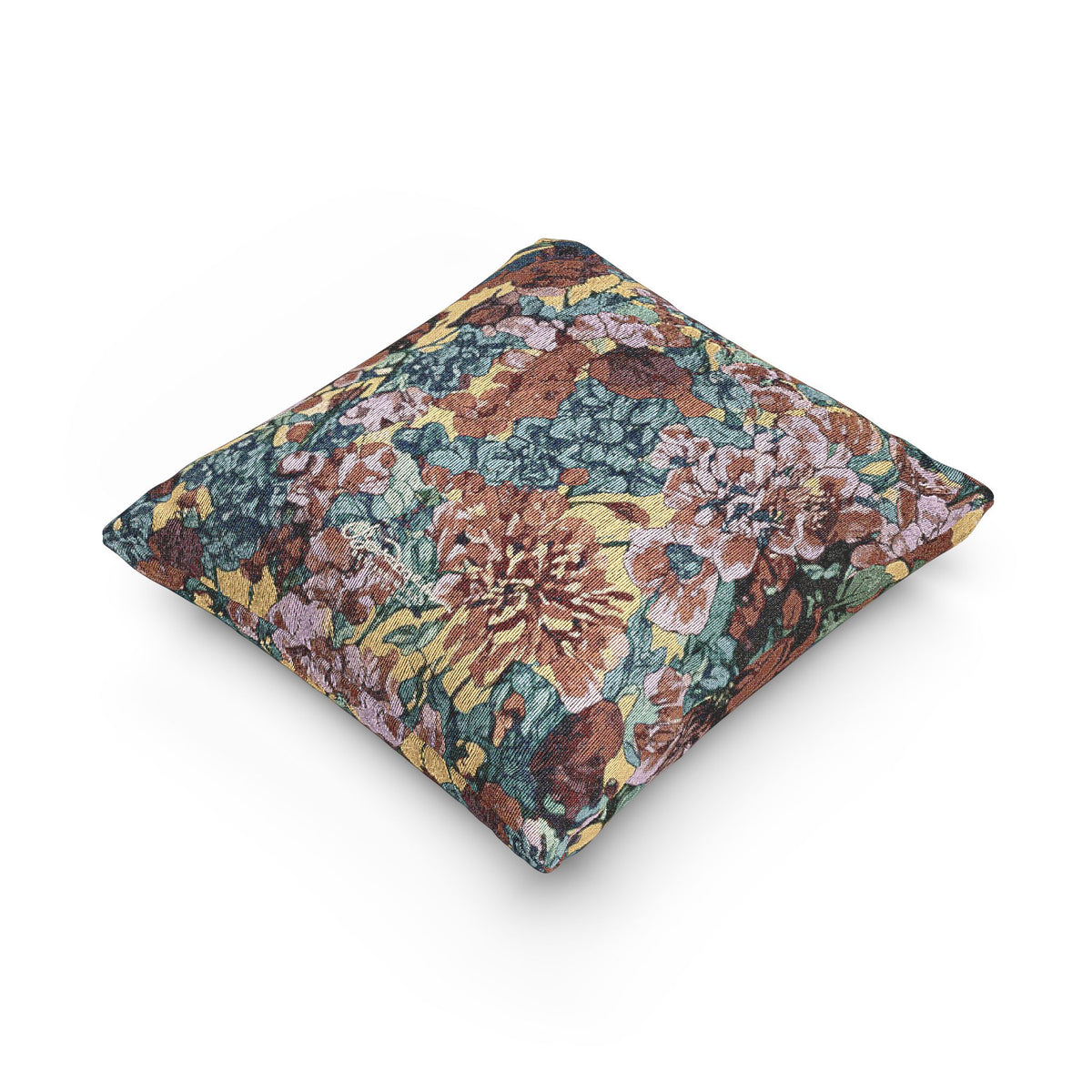 Full Bloom Floral Woven Pillow